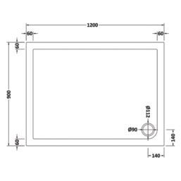 ETAL  Framed Rectangular Sliding Door Shower Enclosure & Tray  Matt Black 1190mm x 890mm x 1940mm