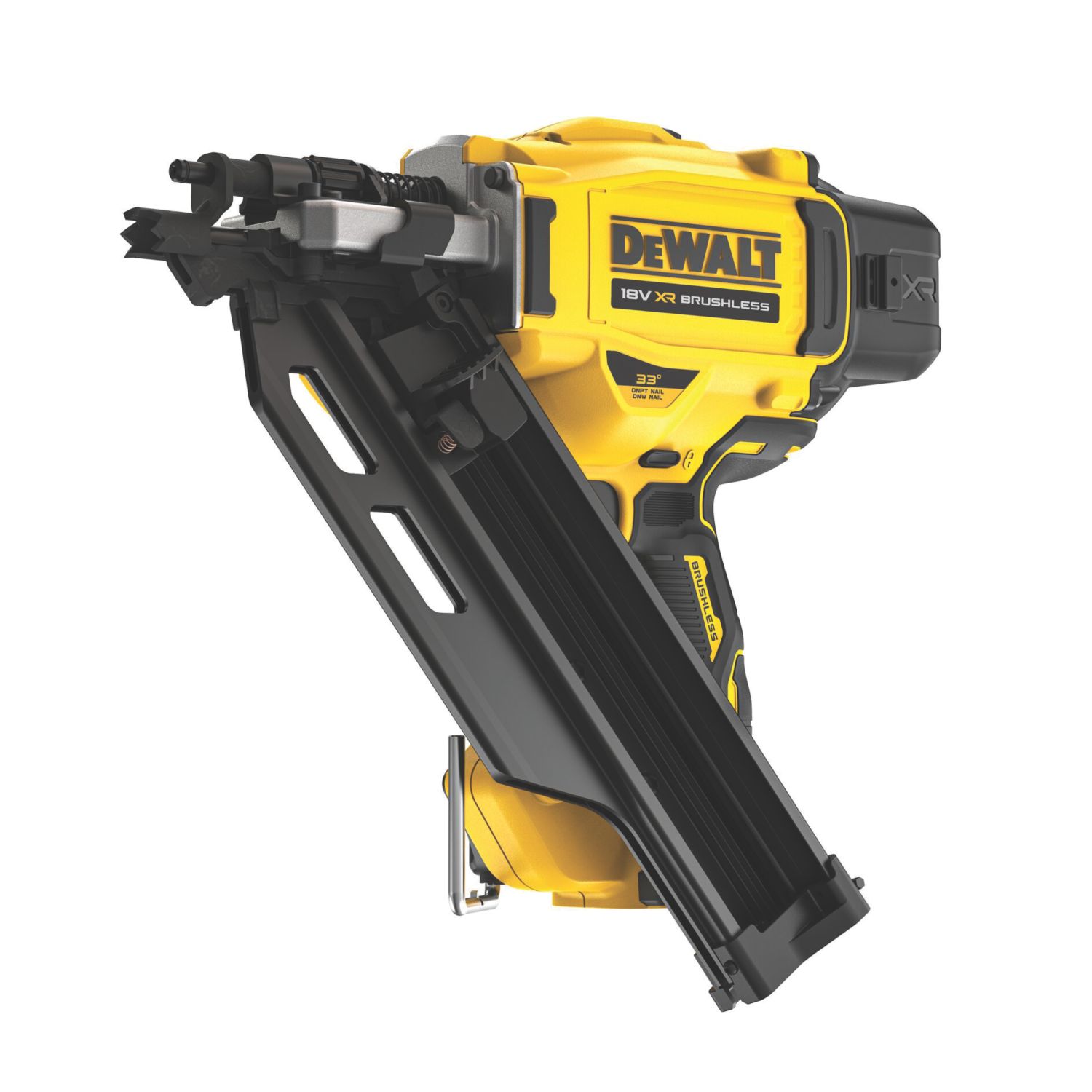DeWalt DCN930N 90mm 18V Li-Ion XR Brushless First Fix Cordless Nail Gun - Bare (873VN)
