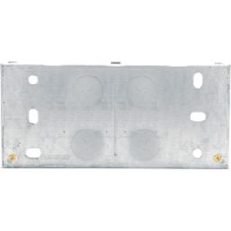 British General  1 + 1-Gang Galvanised Steel  Back Box 35mm