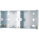 British General  1 + 1-Gang Galvanised Steel  Back Box 35mm