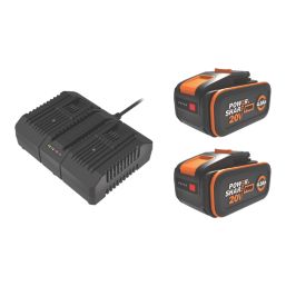 Worx  WG084E 40V 2 x 4.0Ah Li-Ion PowerShare Pro Brushless Cordless Brushcutter & Line Trimmer