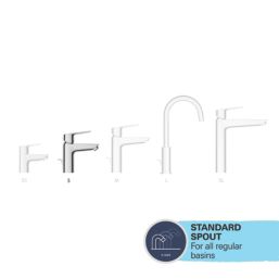 Grohe Start Matt Black 165mm Standard Lever Mono Basin Mixer Tap