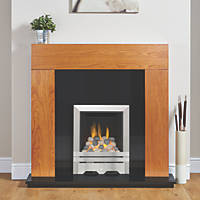 Focal Point Lulworth Stainless Steel Rotary Control Inset Gas Full Depth Fire