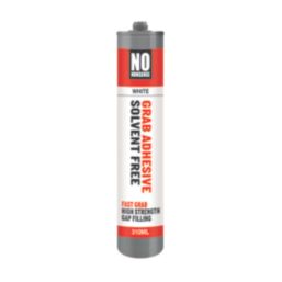 No Nonsense Grab Adhesive Solvent-Free White 310ml - Screwfix