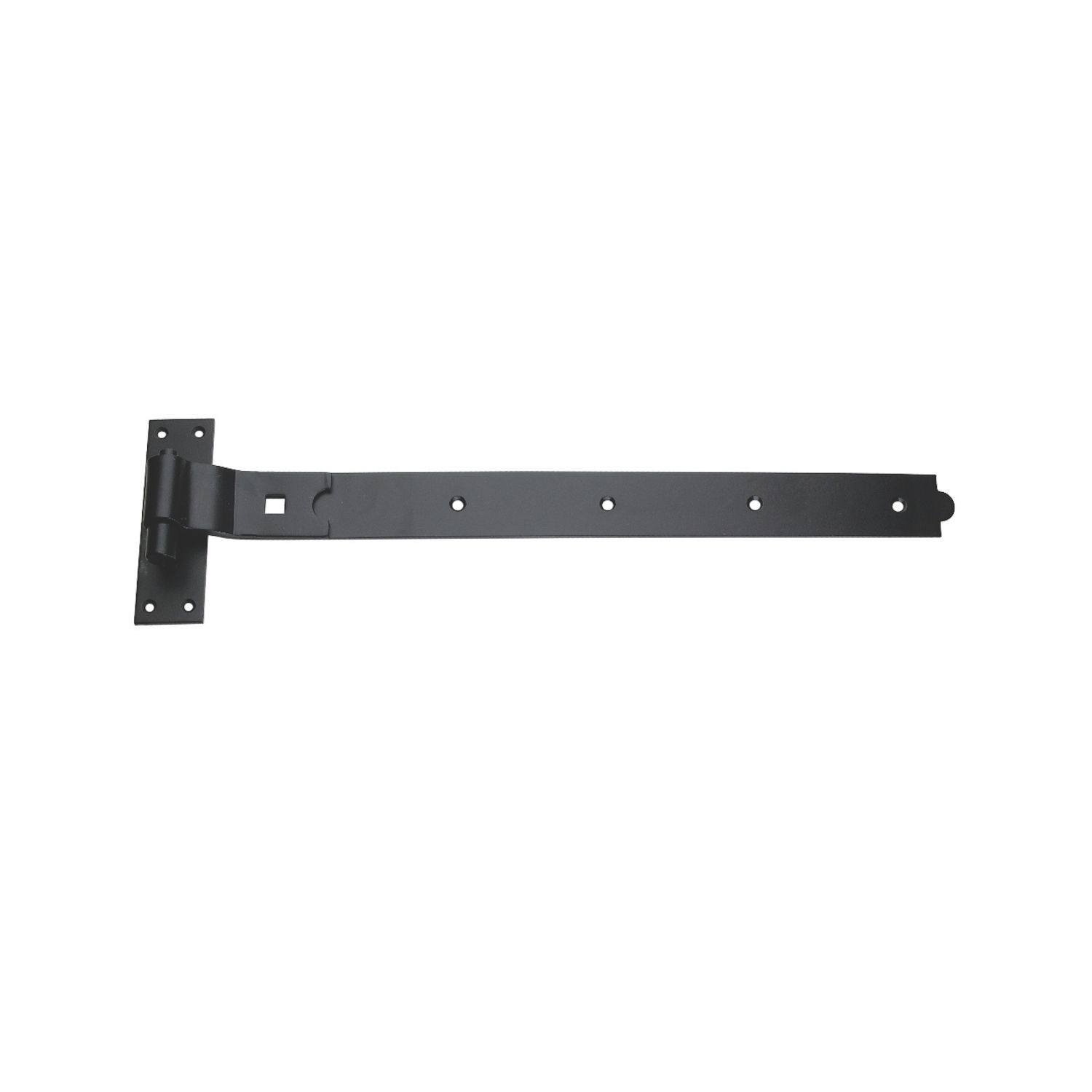 Smith & Locke Black Powder-Coated Cranked Gate Hinge Hook & Band 165mm x 612mm x 51.5mm (8746J)