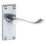 Smith & Locke  Fire Rated Latch Door Handles Pair Satin Chrome