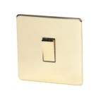Crabtree Platinum 10AX 1-Gang Intermediate Switch Polished Brass