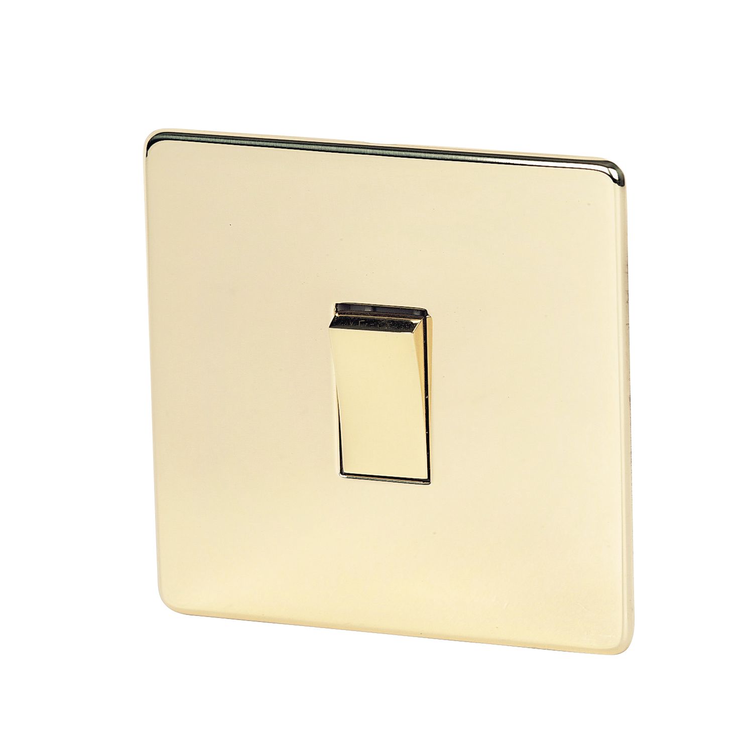 Crabtree Platinum 10AX 1-Gang Intermediate Switch Polished Brass (87473)