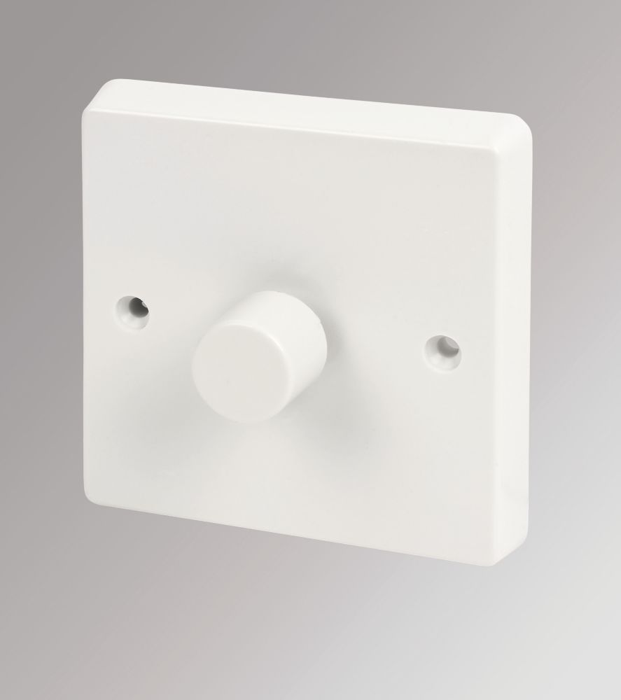 BG White Single 2 way 400W Dimmer switchFinish: Gloss