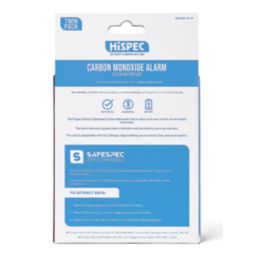 Hispec HSA/BC/10-TP  Battery Standalone Carbon Monoxide Alarms with Safespec Data Extraction 2 Pack