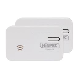 Hispec HSA/BC/10-TP  Battery Standalone Carbon Monoxide Alarms with Safespec Data Extraction 2 Pack