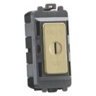 Knightsbridge  20AX Grid DP Emergency Lighting Test Key Switch Brushed Brass