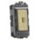 Knightsbridge  20AX Grid DP Emergency Lighting Test Key Switch Brushed Brass