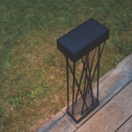 Lutec Spido 600mm Solar-Powered LED Bollard Light Matt Black 10.5W 900lm