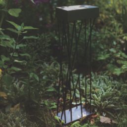 Lutec Spido 600mm Solar-Powered LED Bollard Light Matt Black 10.5W 900lm