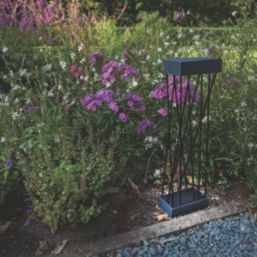 Lutec Spido 600mm Solar-Powered LED Bollard Light Matt Black 10.5W 900lm