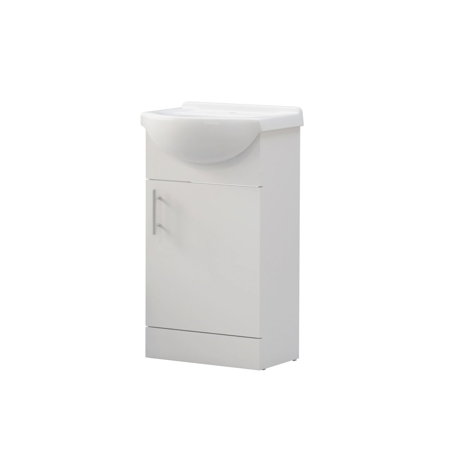 Essentials Idaho Freestanding Vanity Unit with Basin Gloss White 450mm x 370mm x 855mm (874EY)