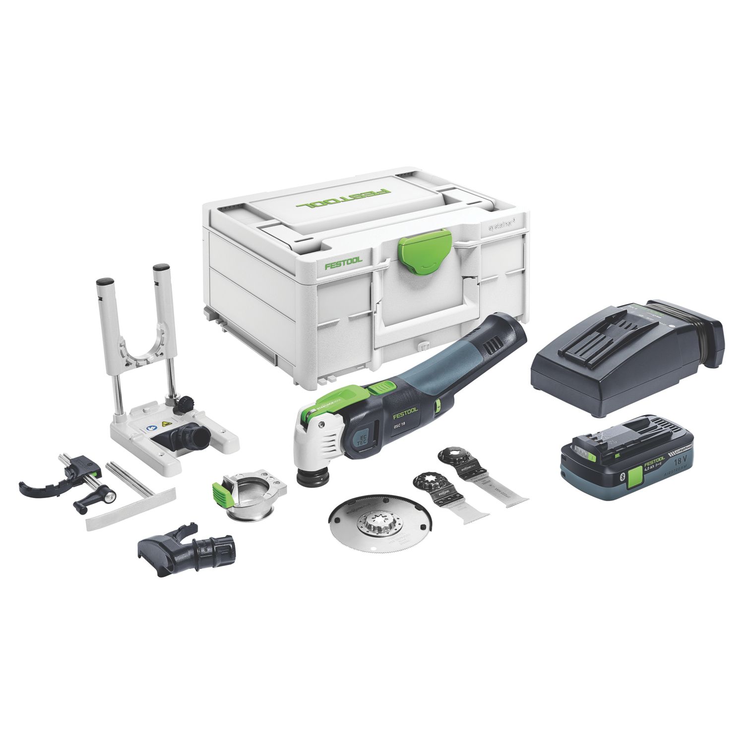 Festool Vecturo OSC 18 HPC 4.0 EI-Set 18V 1 x 4Ah Li-Ion Airstream Li-High Power Brushless Cordless Multi-Tool (874HM)