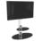 AVF Lugano FSL800LUSW TV Stand Satin White Body/Black Glass