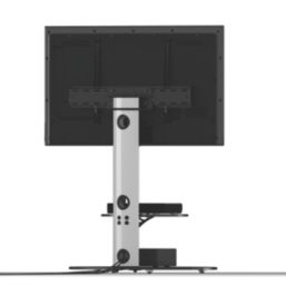 AVF Lugano FSL800LUSW TV Stand Satin White Body/Black Glass