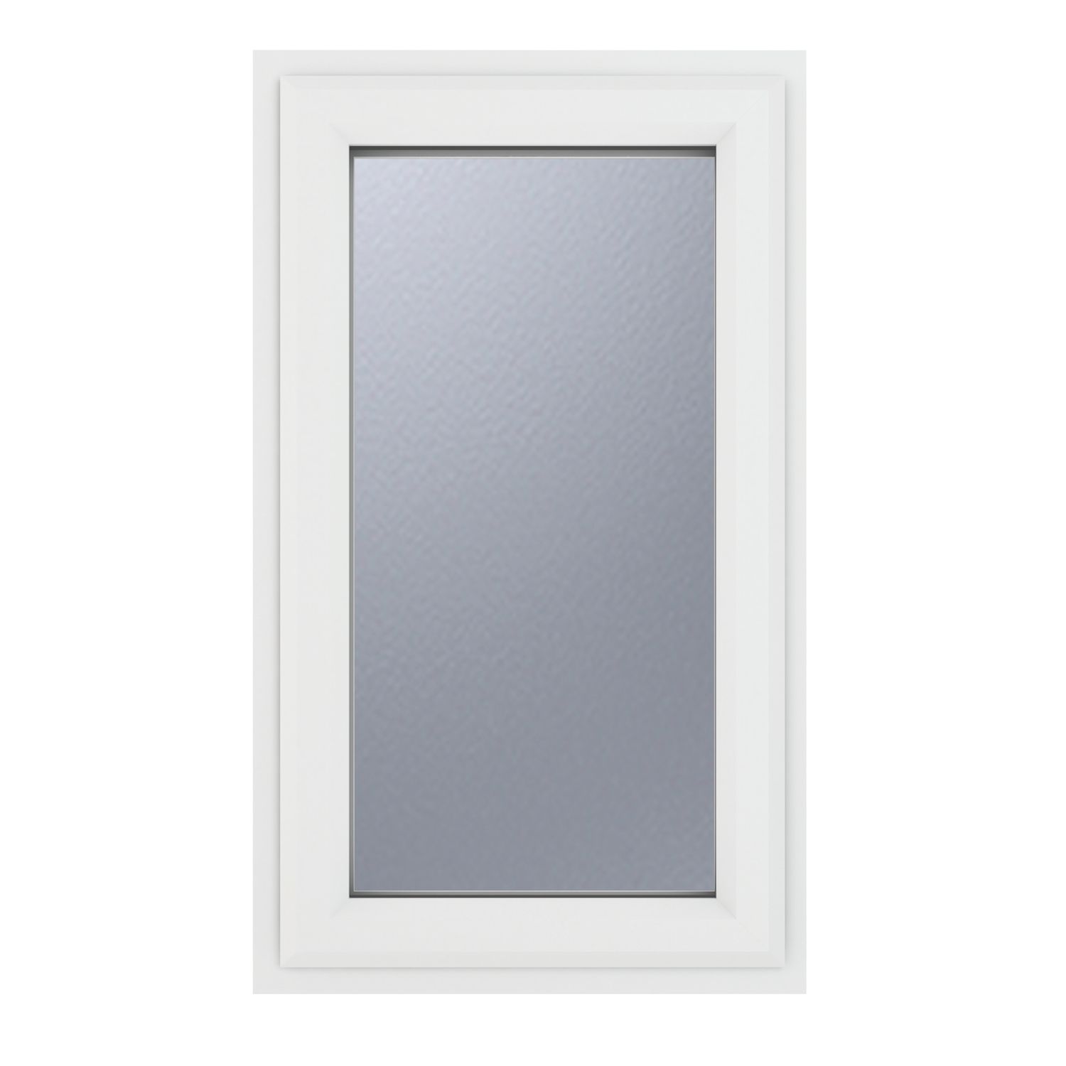Crystal Left-Hand Opening Obscure Triple-Glazed Casement White uPVC Window 610mm x 965mm (874JN)