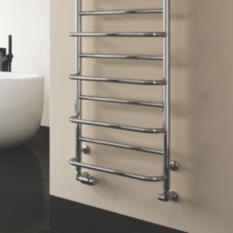 Reina 820mm x 530mm 834BTU Stainless Steel Curved Designer Towel Radiator