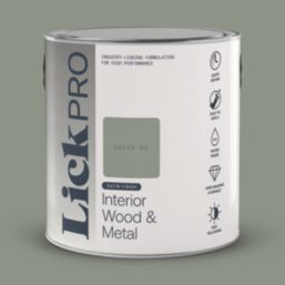 LickPro 2.5Ltr Green 02 Satin Water-Based Trim Paint