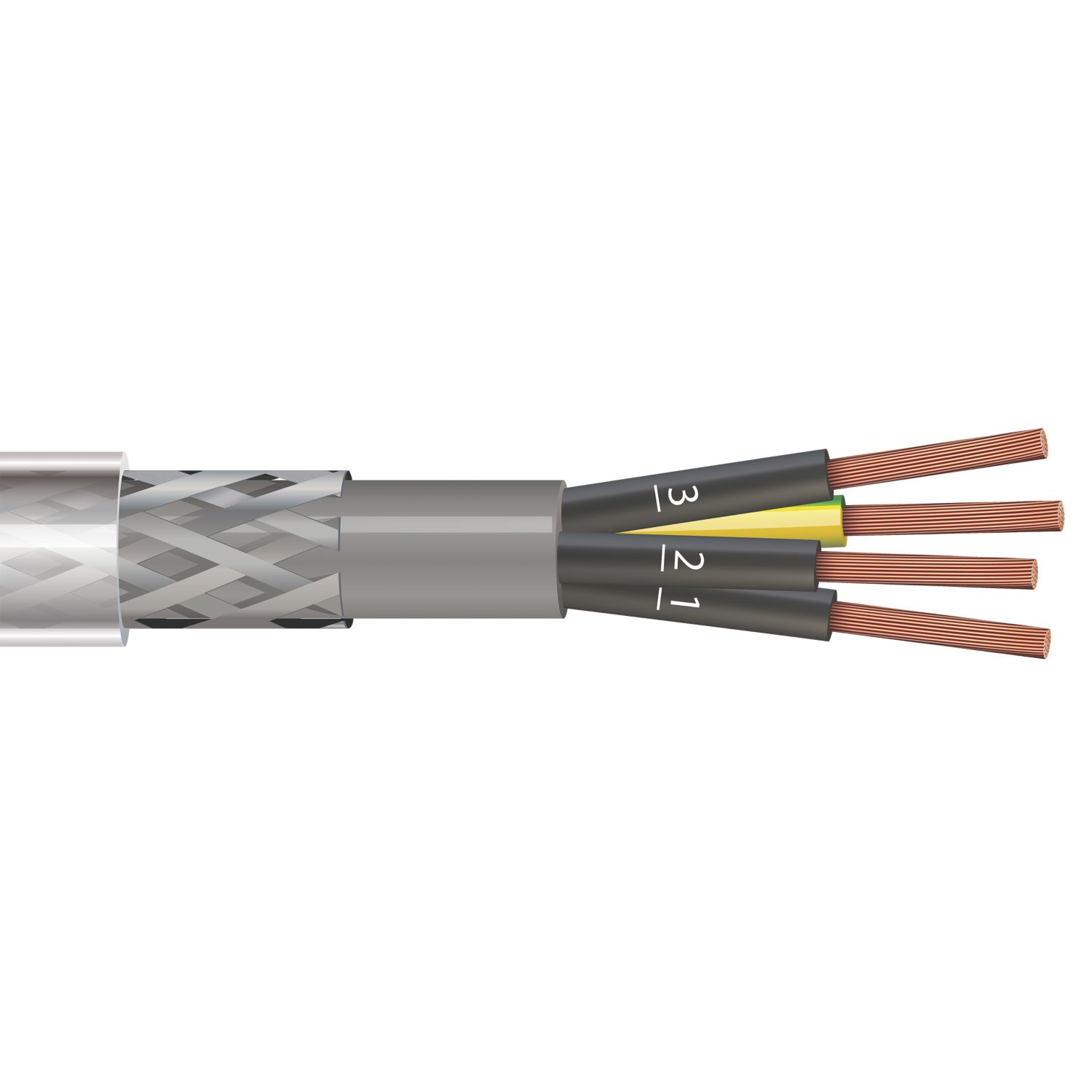 Time 4-Core SY Transparent 1.5mm² Screened Control Cable 100m Drum (874PY)
