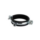 Tesla  81-86mm Rubber Lined Pipe Clips Black/Zinc-Plated 2 Pack