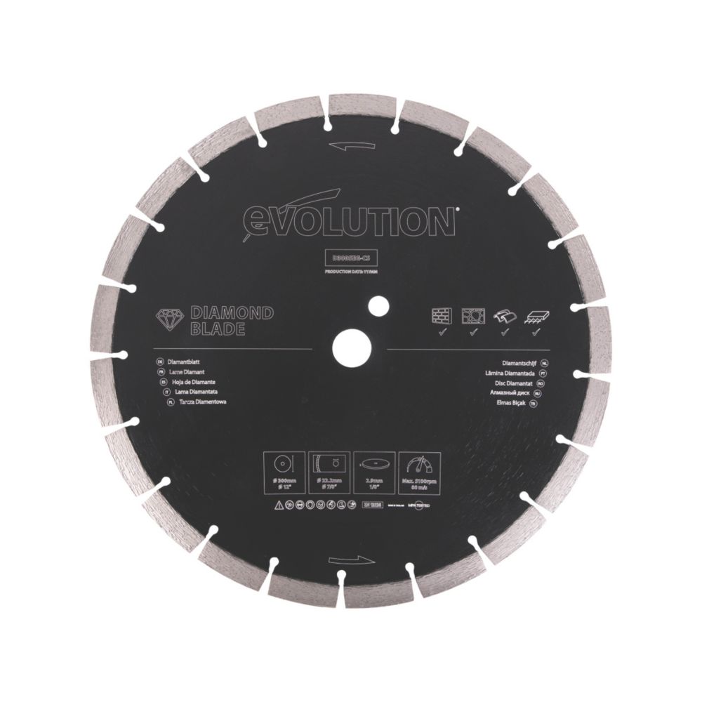 Evolution D300SEGCS Masonry Segmented Diamond Blade 300mm x 22.2mm
