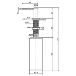 ETAL  Deck-Mounted Soap Dispenser Stainless Steel 1Ltr