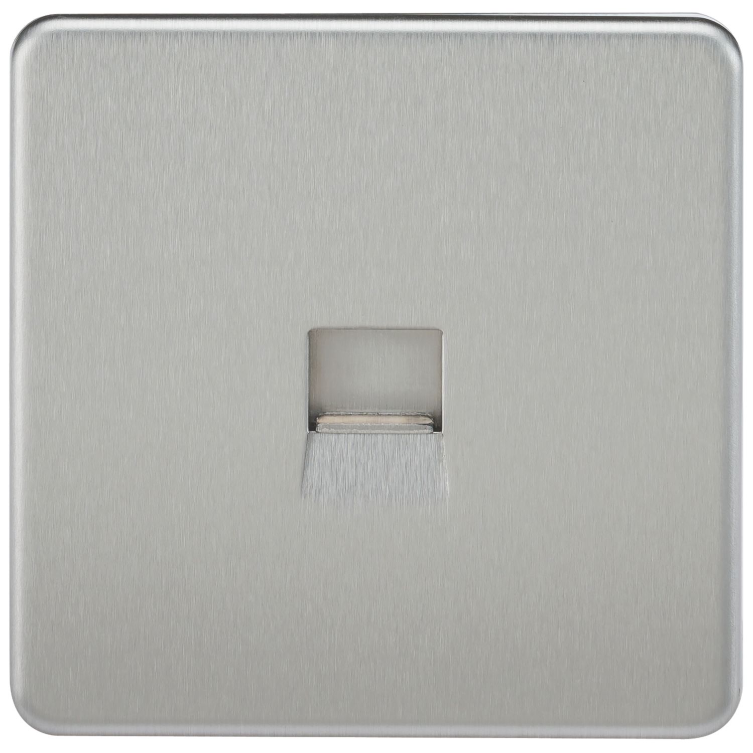 Knightsbridge 1-Gang Master Telephone Socket Brushed Chrome (874TY)