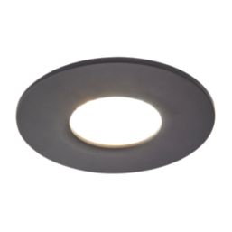 Spa Rhom Fixed  Fire Rated LED Downlights Black 8W 900lm 4 Pack