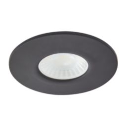Spa Rhom Fixed  Fire Rated LED Downlights Black 8W 900lm 4 Pack