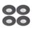 Spa Rhom Fixed  Fire Rated LED Downlights Black 8W 900lm 4 Pack