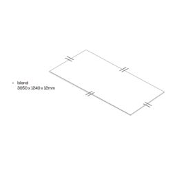Mariz  Pure White Composite Kitchen Worktop 1240mm x 3050mm x 12mm