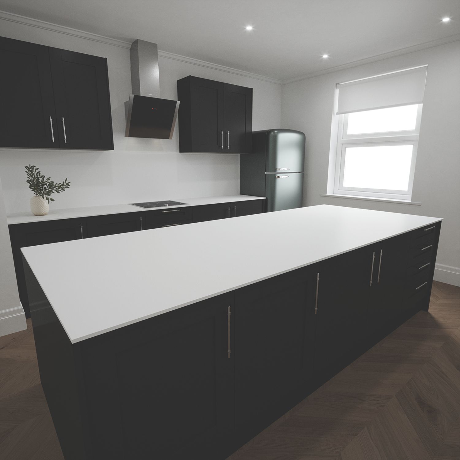 Mariz Pure White Composite Kitchen Worktop 1240mm x 3050mm x 12mm (874YY)