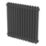 Flomasta 600mm x 605mm 2089BTU Black Square 2 Column Radiator