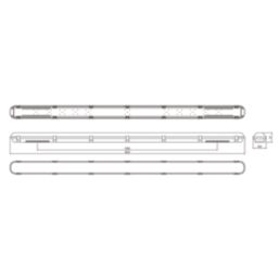 Brackenheath  Single 6ft Maintained Emergency LED Batten Light Non-Corrosive 80W 9600lm