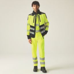 Regatta X-Pro Hybrid Hi-Vis Jacket Black / Yellow Large 47" Chest