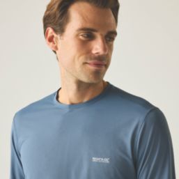 Regatta Mindo Anti-Insect Long Sleeve T-Shirt China Blue 2X Large 51.9" Chest