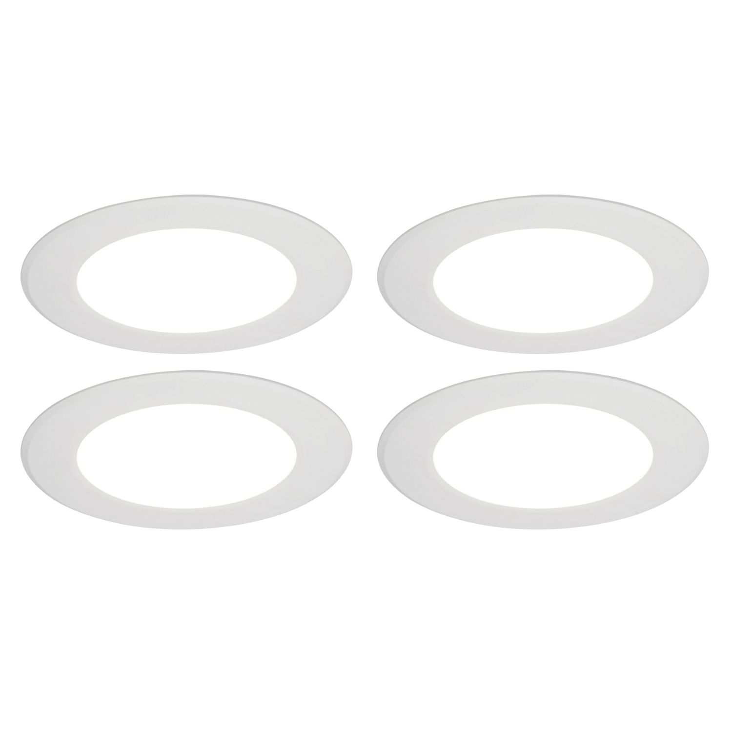 4lite Fixed LED Slim Downlights White 4W 390lm 4 Pack (875GR)