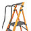Werner Megastep Fibreglass 8-Tread Platform Ladder  With Handrail 1.7m