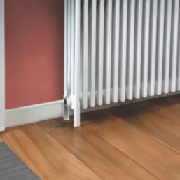 Reina 300mm White 3 Column Radiator Feet 2 Pack