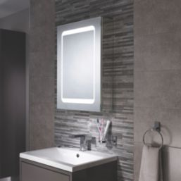 Sensio Belle 1-Door Dual Lit Mirror Cabinet With 810lm LED Light Silver Effect 500mm x 140mm x 700mm