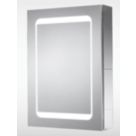 Sensio Belle 1-Door Dual Lit Mirror Cabinet With 810lm LED Light Silver Effect 500mm x 140mm x 700mm