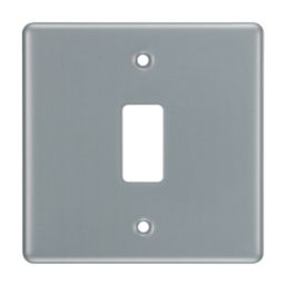 British General Nexus Metal Grid 1-Module Grid Faceplate Grey