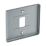 British General Nexus Metal Grid 1-Module Grid Faceplate Grey