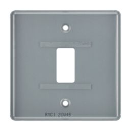 British General Nexus Metal Grid 1-Module Grid Faceplate Grey