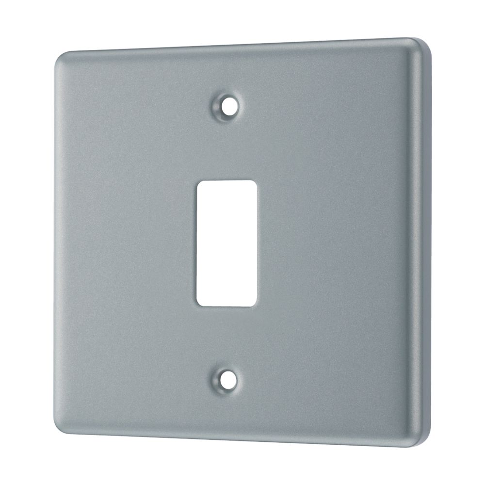 British General Nexus Metal Grid 1-Module Grid Faceplate Grey